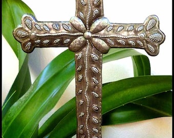 METAL CROSS, Garden Plant Stake, 8" x 12", Metal Plant Marker, Garden Decor, Garden Art, Christian Cross, Outdoor Metal Art, PS-100