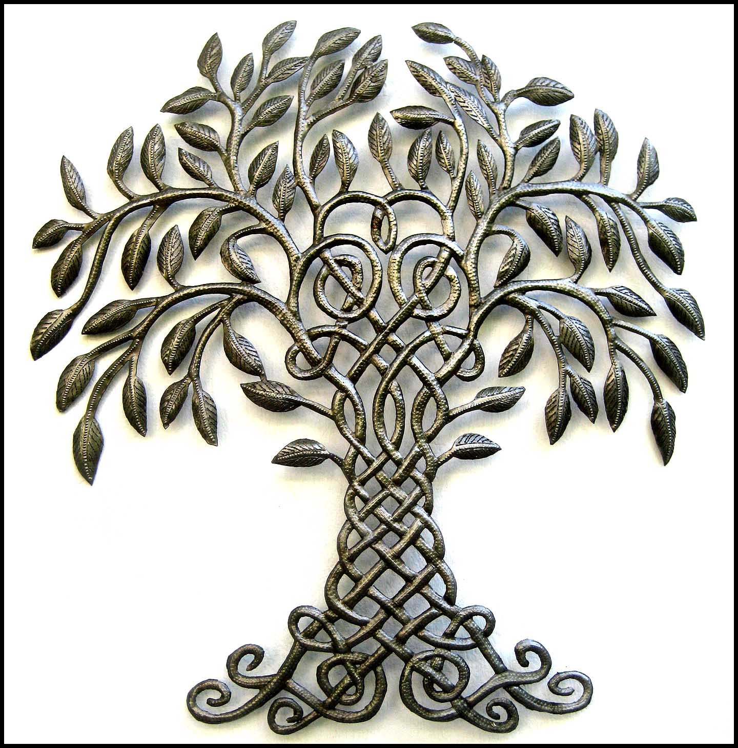 Metal Tree Irish Art Wall Decor Celtic Outdoor Haitian Hanging 346