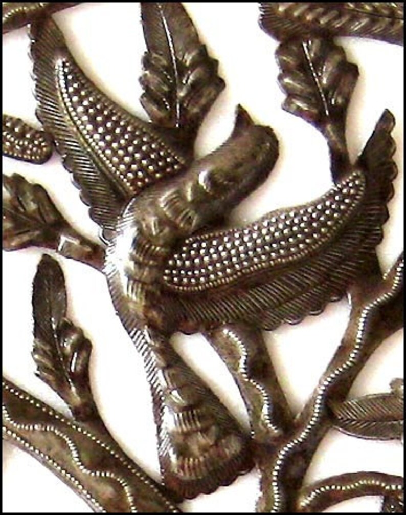 HAITIAN METAL ART Birds in a Tree Metal Wall Hanging Metal Etsy