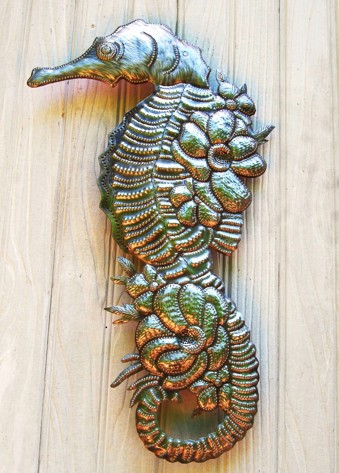 SEAHORSE METAL ART Nautical Wall Hanging Beach Decor Etsy