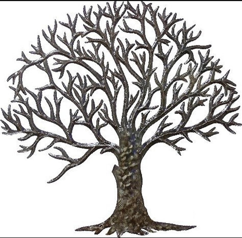 METAL TREE Outdoor Metal Art Metal Wall Hanging Recycled Etsy