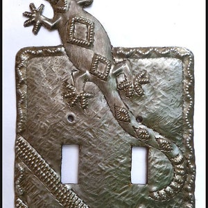 METAL SWITCHPLATE COVER, Gecko Design, Light Switchplates, Metal Switch Plate, Switch Cover, Light Switch, Haitian Art Sp-118 image 2