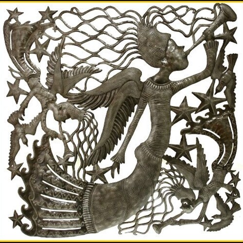 ANGEL METAL ART Wall Hanging 34 Haitian Art Angel Etsy