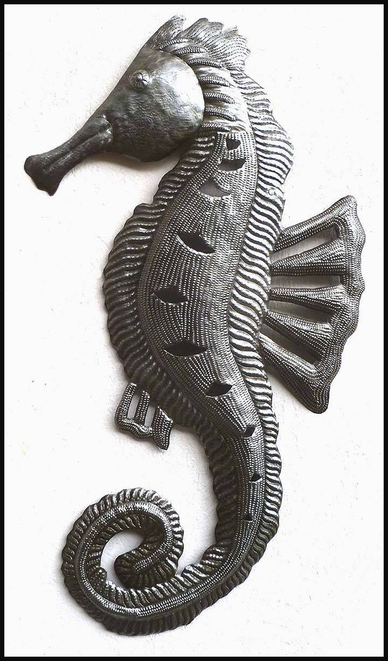 OUTDOOR METAL ART Wall Hanging Seahorse 25 Beach Etsy
