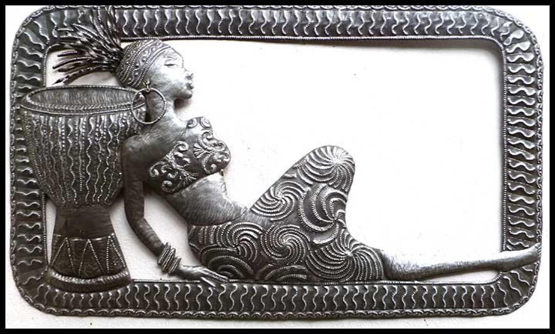 METAL WALL ART African Woman Metal Wall Hanging Ethnic Etsy