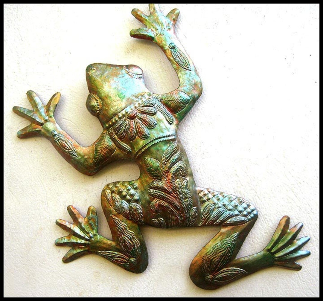 METAL FROG DECOR Outdoor Metal Art Metal Wall Decor Outdoor Etsy