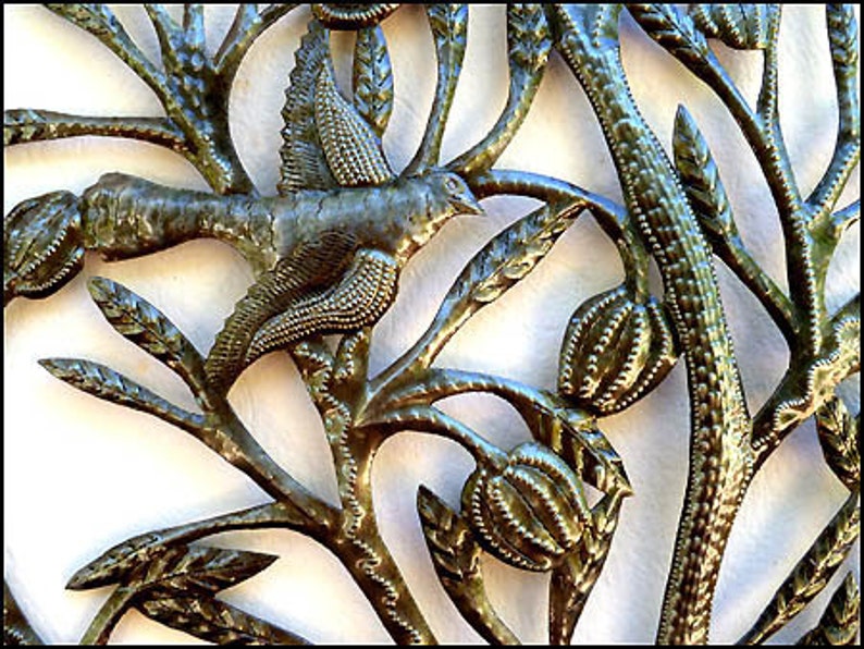 METAL WALL HANGING Birds & Tree Metal Wall Decor 24 Etsy
