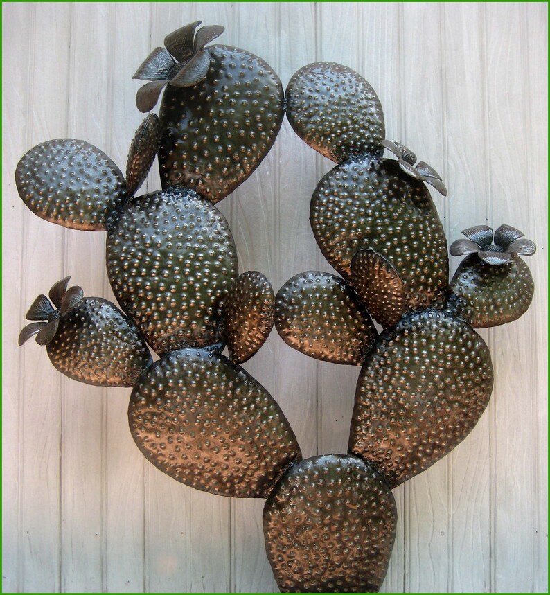 PRICKLY PEAR CACTUS Metal Cactus Metal Yard Art Metal Etsy