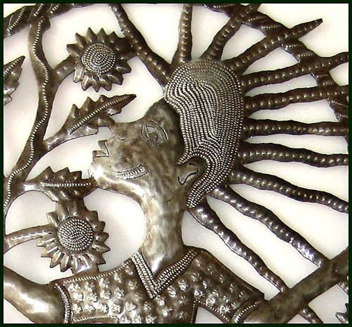 METAL WALL ART Haitian Metal Art Child at Play Etsy