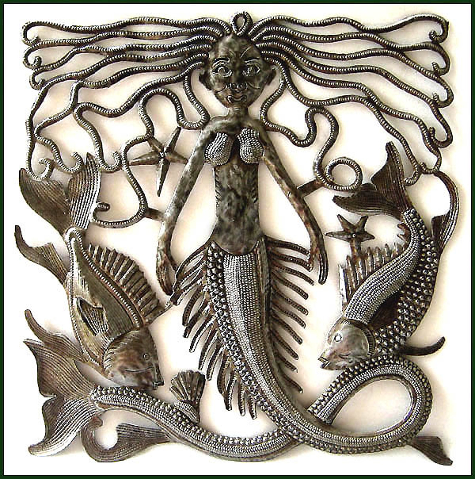 METAL MERMAID Wall Hanging Outdoor Metal Wall Art Haitian Etsy