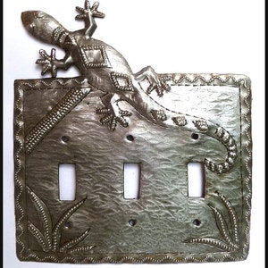 METAL SWITCHPLATE COVER, Gecko Design, Light Switchplates, Metal Switch Plate, Switch Cover, Light Switch, Haitian Art Sp-118 image 3