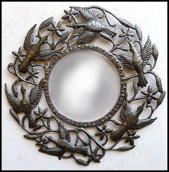 Wall Mirror Metal Hanging Mirrors Art Decor Decorative J 119 M 30