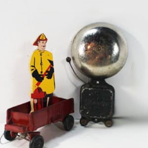 Electric Fire Alarm Bell, Wall Mount, Vintage Alarm Bell, Vintage School Bell, MANHATTAN brand   -  #A