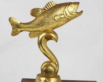 Vintage Fishing Trophy, 1974 Bass Fishing Trophy