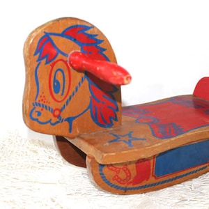 Wood Rocking Horse, Vintage Cowboy Rocking Horse, Photo Prop, Baby&#39;s Rocking Horse, Cowboy Decor, Country, Western Decor