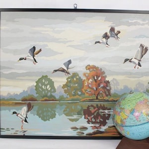 23&quot; x 18&quot; PBN Duck Hunting, Paint by Numbers Ducks