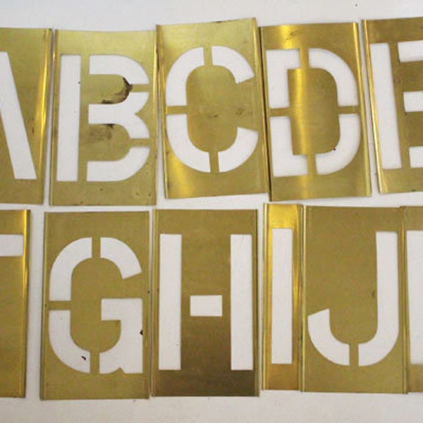 Brass Letter Stencil Etsy