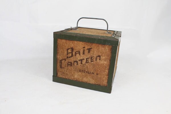 Fishing Bait Canteen, Vintage 