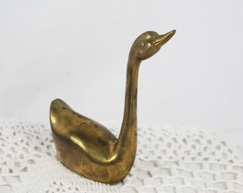 Brass Swan Figure