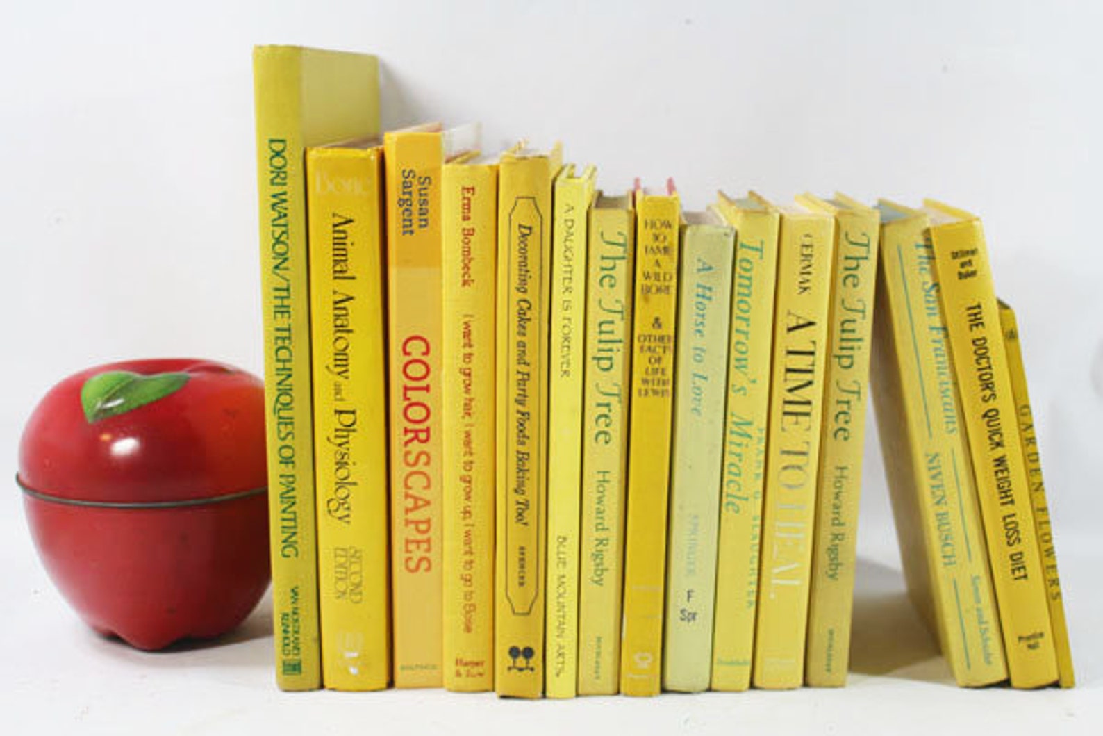 Yellow books by the Foot Yellow Book Stack Books by Color Etsy