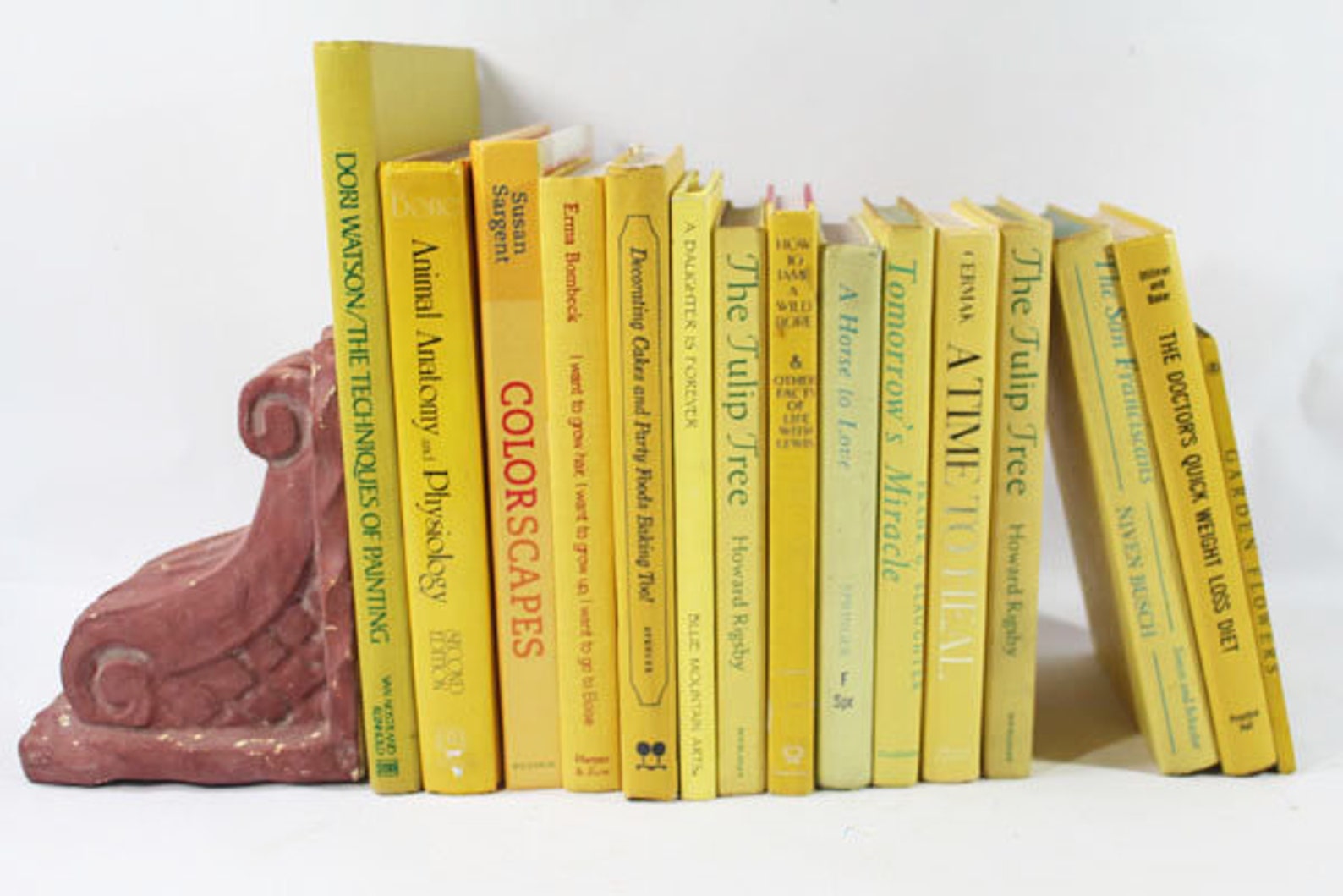 Yellow books by the Foot Yellow Book Stack Books by Color Etsy