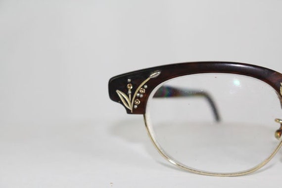 Brown Eye Glass Frames, Eye Glasses, Brown Glass Frames, Vintage Eye Glasses - 4D