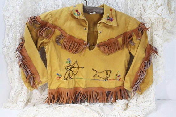 Indian Shirt with Fringe & Embroidery, Indian Cost