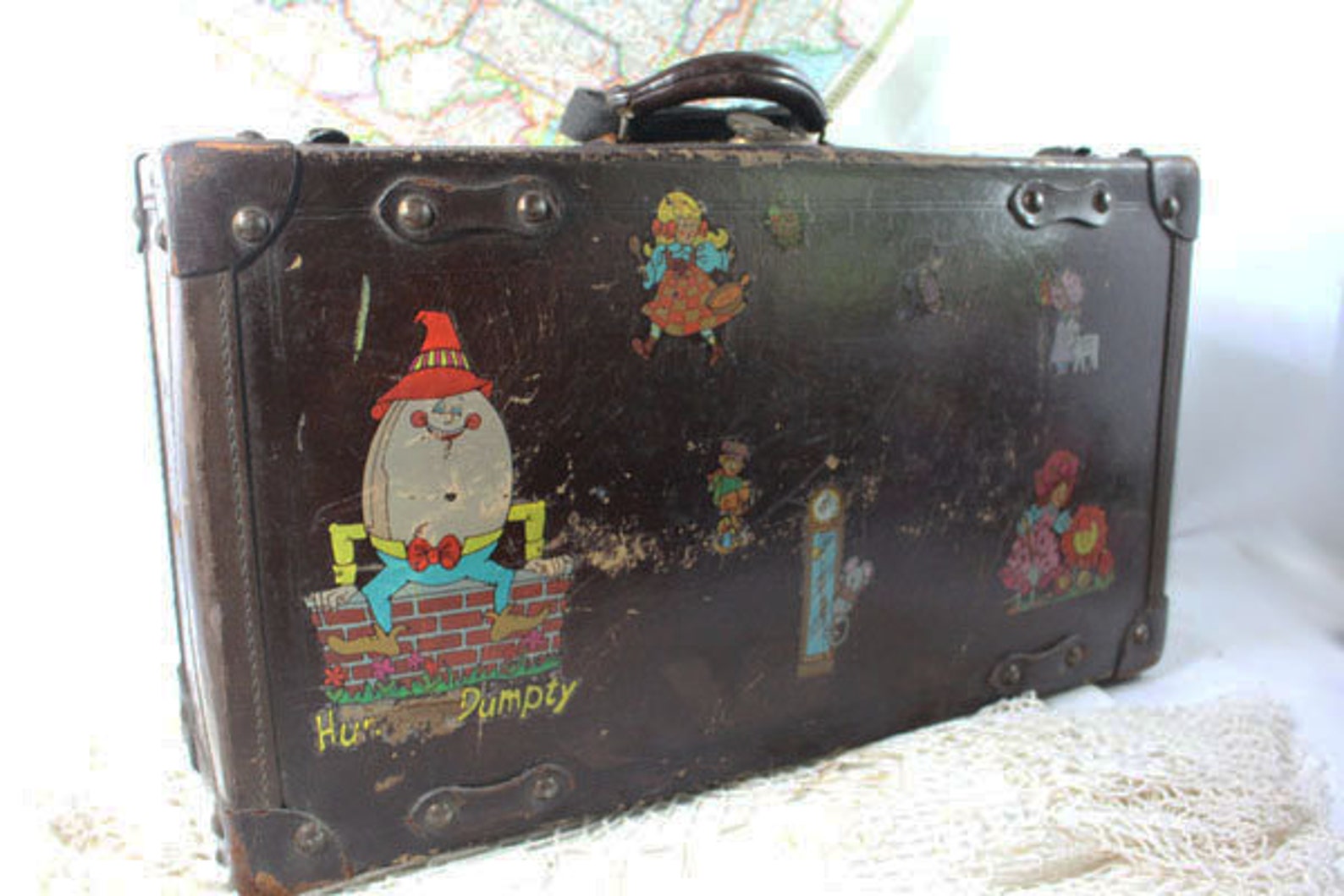 Vintage Suitcase Vintage Luggage Child's Suitcase With Etsy