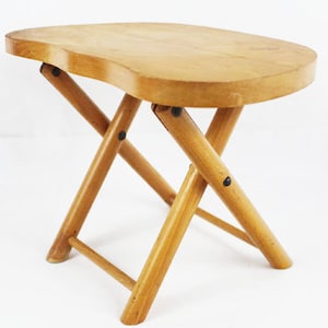 NEVCO Taburete Plegable de Transporte, Taburete de Madera, Taburete Plegable, Vintage, Taburete Infantil de Madera