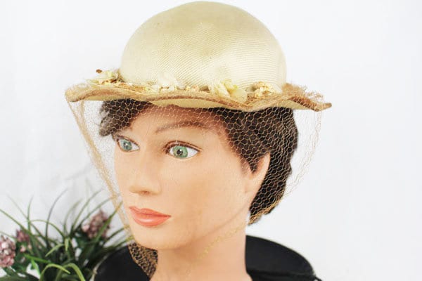 VINTAGE Velvet Hat with Netting and Bow Vintage SKOL NIPS Women main image 3