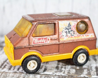 Buddy L Van, 1970's Groovy Hippy Van, Scooby Doo Van, Metal
