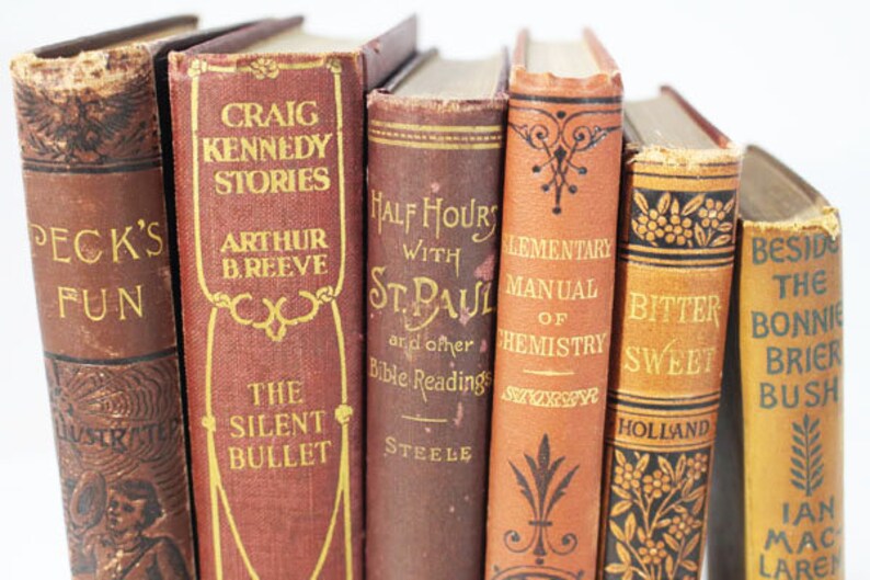 6 Antique Gold Gilt Spine Books Holland 1889 Chemistry 1877 Etsy