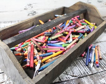 Wood Tote, Wood Tool Box, Vintage Wood Carrier Box, Vintage Tool Box