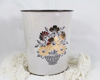 Metal Trash Can, Waste Paper Can, Waste Basket