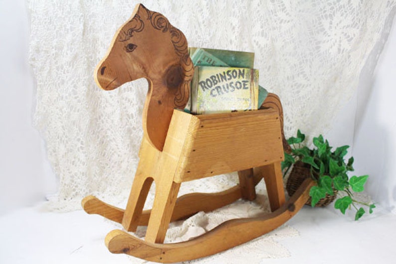 Rocking Horse Planter Rocking Horse Toy Box Rocking Horse Etsy