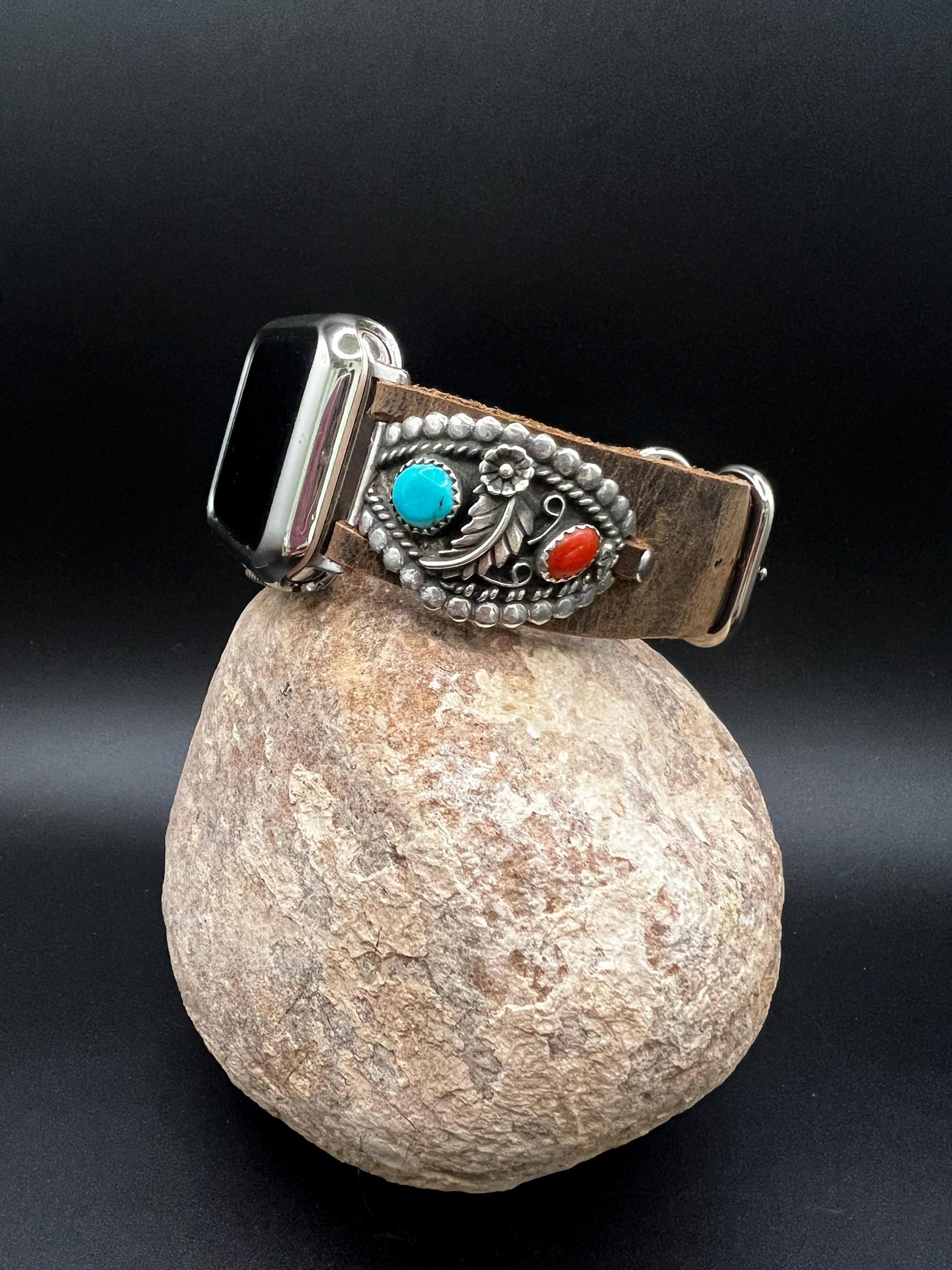Iphone Sterling.Watchband Authentic Navajo Cuffs Navajo Apple Watch Band - Etsy main image 2