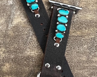 Custom Apple Watch Band Southwestern Style Vintage Sterling  display picture 1