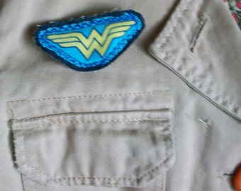 Wonder Woman eco brooch by Claudia Fill