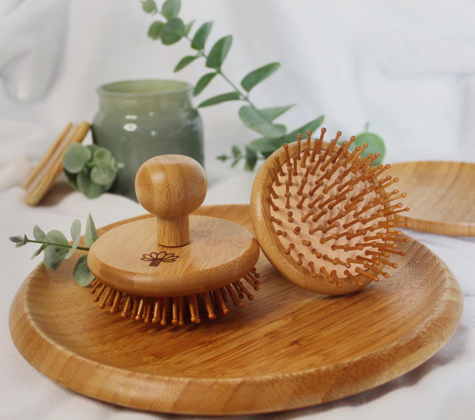 Bamboo Scalp Massager Brush: Eco-Friendly Hair Growth & Relaxation