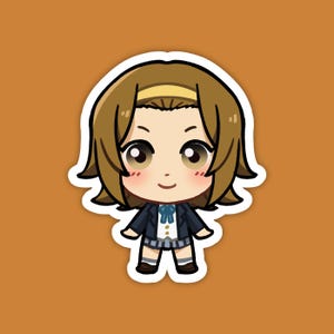 Ritsu Tainaka | K-on Fan Art | Cute Anime Waterproof Vinyl Die Cut Sticker for Laptop, Decals, or Water Bottle
