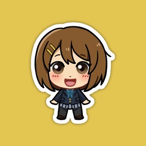 Yui Hirasawa | K-on Fan Art | Cute Anime Waterproof Vinyl Die Cut Sticker for Laptop, Decals, or Water Bottle