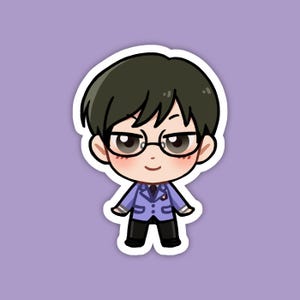 Kyoya Ootori | Ouran High School Host Club Fan Art | Cute Anime Waterproof Vinyl Die Cut Sticker for Laptop, Decals, or Water Bottle