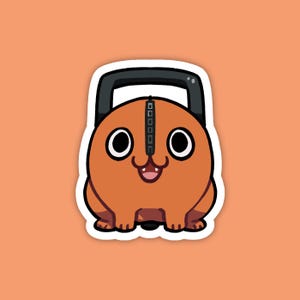 Pochita | Chainsaw Man | Cute Anime Waterproof Vinyl Die Cut Sticker for Laptop, Decals, or Water Bottle