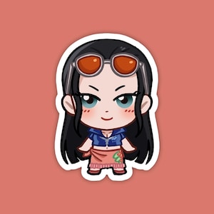 Nico Robin | One Piece Fan Art | Cute Anime Waterproof Vinyl Die Cut Sticker for Laptop, Decals, or Water Bottle