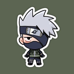 Kakashi Hatake | Naruto Fan Art | Cute Anime Waterproof Vinyl Die Cut Sticker for Laptop, Decals, or Water Bottle