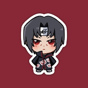 Itachi Uchiha | Naruto Fan Art | Cute Anime Waterproof Vinyl Die Cut Sticker for Laptop, Decals, or Water Bottle