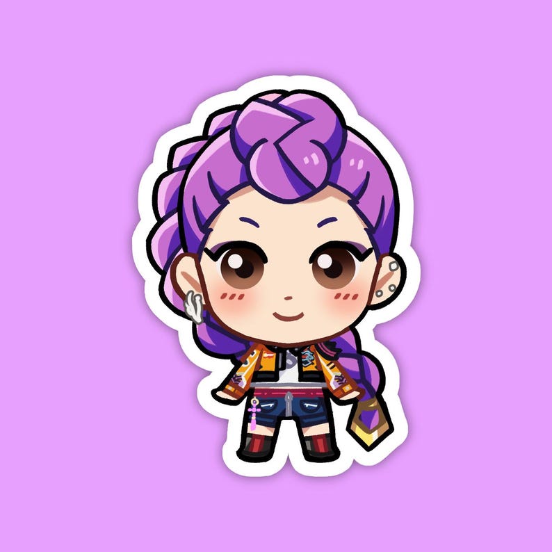 Rumi HUNTR/X / KPop Demon Hunters Fan Art / Lindo vinilo troquelado