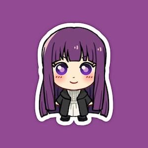 Fern | Frieren Fan Art | Cute Anime Waterproof Vinyl Die Cut Sticker for Laptop, Decals, or Water Bottle