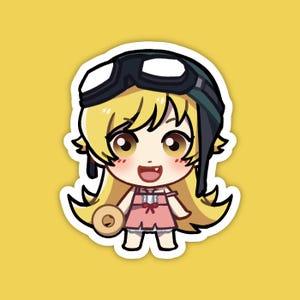 Shinobu Oshino | Bakemonogatari | Cute Anime Waterproof Vinyl Die Cut Sticker for Laptop, or Water Bottle
