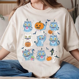 Kpop Demon Hunters Tiger Halloween Shirt, Merch Kpop Shirt, Hunters Tiger fan, Derpy Tiger And Bird Demon Hunter Tiger Tee,Cute Horror Tiger